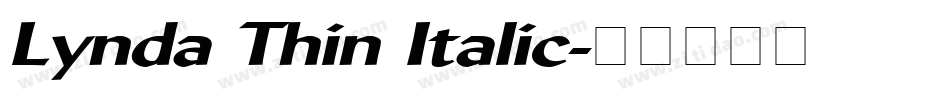 Lynda Thin Italic字体转换